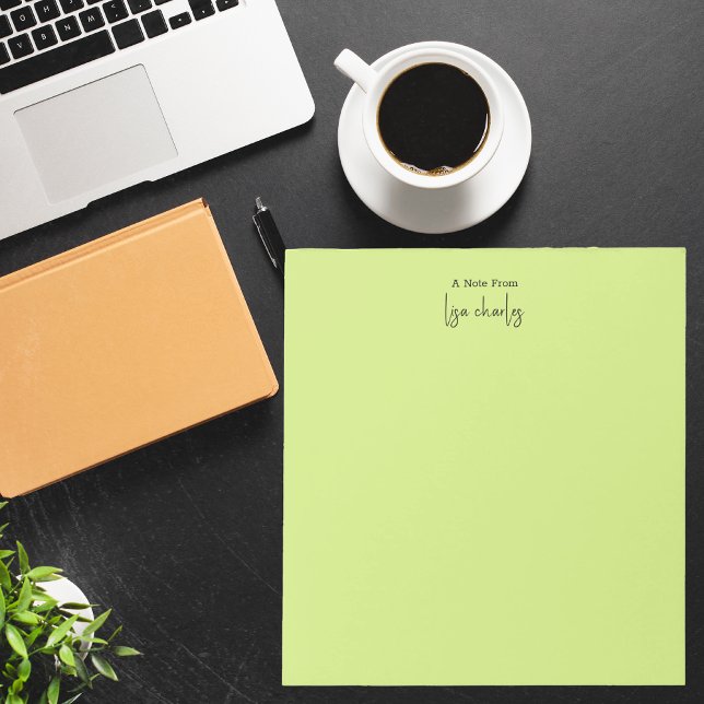 Modernes Minimalistisches, stilvolles Monogramm Notizblock (Von Creator hochgeladen)