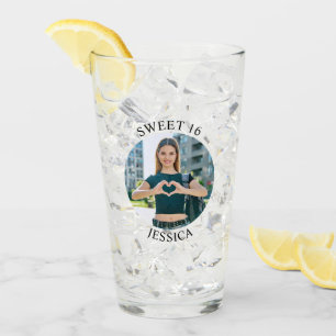 Modernes Minimalistisches Sweet 16 Birthday Circle Glas