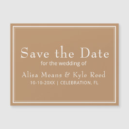 Modernes Minimalistisches Tan Beige Magnetkarte