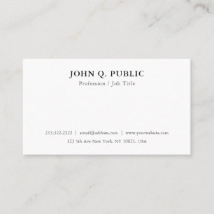 Modernes, minimalistisches Template-Elegant Visitenkarte