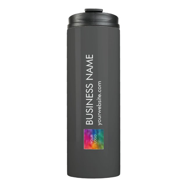 Modernes Minimalistisches Template-Logo Thermosbecher (Vorderseite)