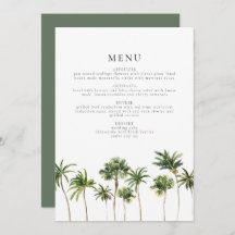 Modernes Minimalistisches Tropical Palm Tree Dinne