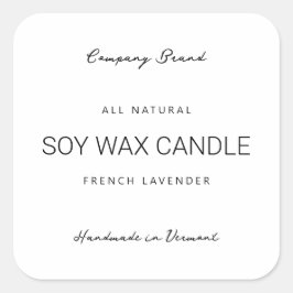 Modernes Minimalistisches Typografie-Kronensiegel Quadratischer Aufkleber