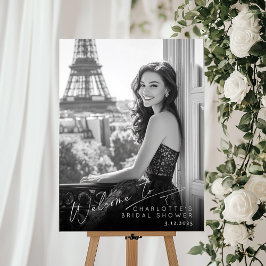 Modernes minimalistisches typografisches Foto Brid Acrylschild