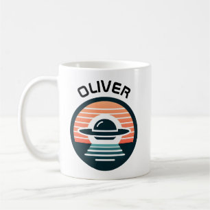 Modernes Minimalistisches UFO bei Sunset Kaffeetasse