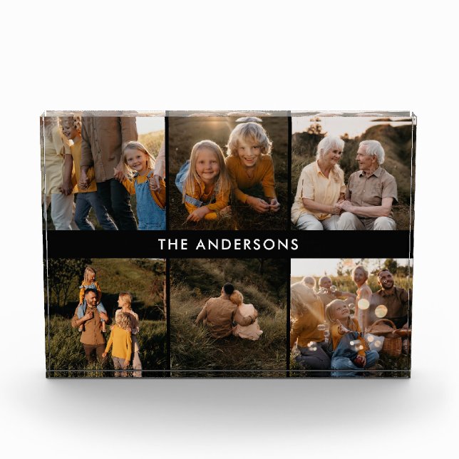 Modernes, minimalistisches und einfaches Familieng Fotoblock (Vorderseite)