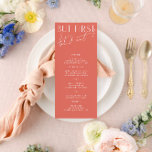 Modernes, minimalistisches und lebhaftes Abendmenü Menükarte<br><div class="desc">Konzipiert für die "Bright" Wedding Invitation Collection. Klicken Sie auf "Details", um Details zu ändern. Um den Text zu verschieben oder die Größe, den Schriftart oder die Farbe zu ändern, klicken Sie auf "Bearbeiten mit dem Entwurfstool". Sehen Sie sich den Sammellink auf dieser Seite an, um alle passenden Elemente in...</div>