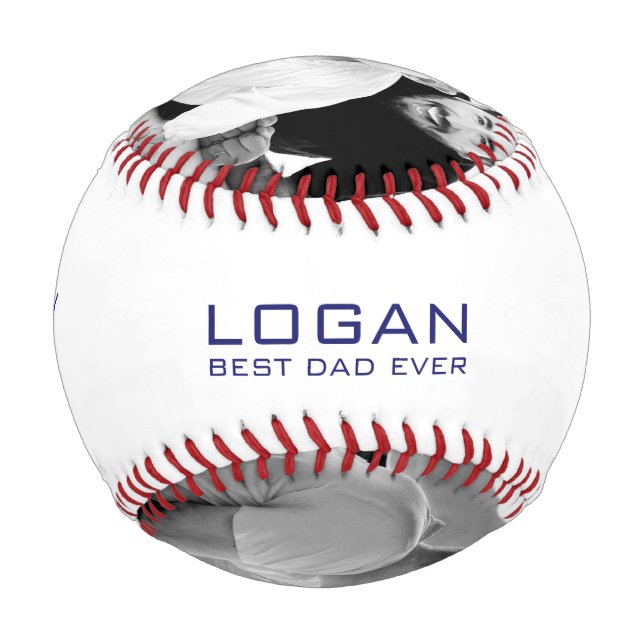 Modernes Minimalistisches Vatertag Bester Vater je Baseball (Vorderseite)