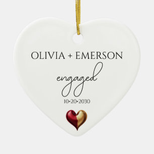 Modernes Minimalistisches Verlobt Keramik Ornament