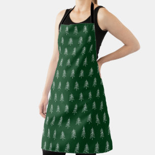 Modernes Minimalistisches Weihnachtsbaummuster Schürze