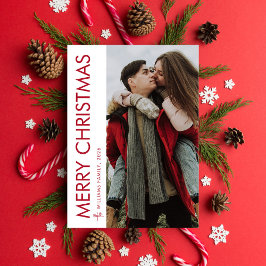 Modernes Minimalistisches Weihnachtsfest Foto Feiertagskarte