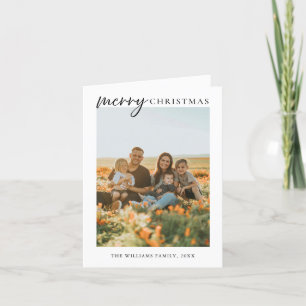 Modernes Minimalistisches Weihnachtsfest Foto Feiertagskarte