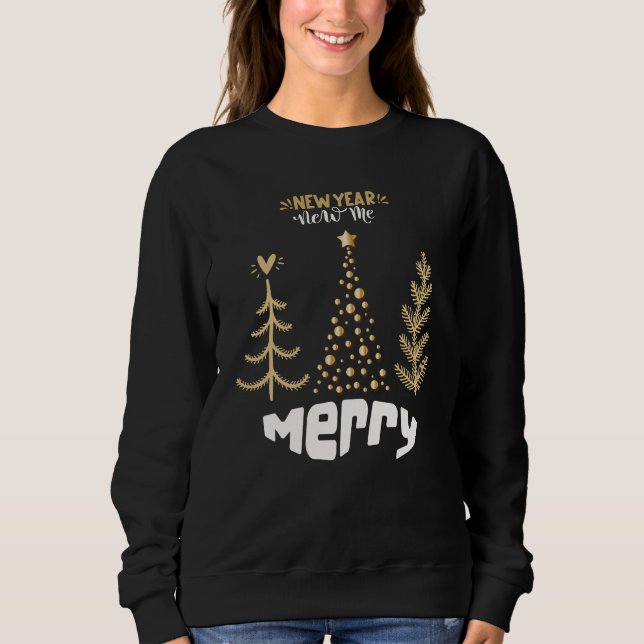Modernes, minimalistisches Weihnachtsgeschenk gemü Sweatshirt (Vorderseite)