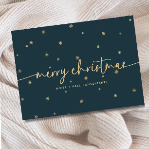 Modernes Minimalistisches Weihnachtsskriptgeschäft Karte