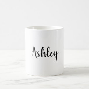 Modernes Minimalistisches Weiß-Schwarz Verwandlungstasse