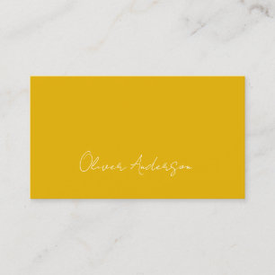 Modernes, minimalistisches, weißes Mustard-Logo Visitenkarte