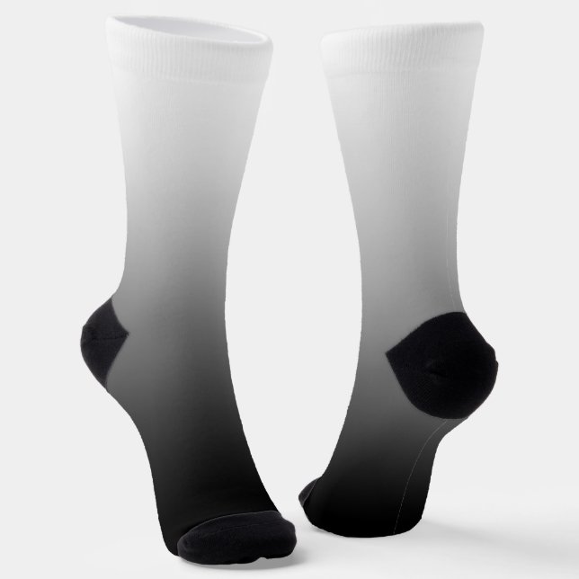 Modernes Minimalistisches Weißschwarz Socken (Gewinkelt)