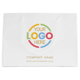 Modernes Minimalistisches White Gold-Business-Logo Große Geschenktüte