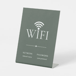 Modernes minimalistisches WLAN-Netzwerk-Passwort-S Sockelschild