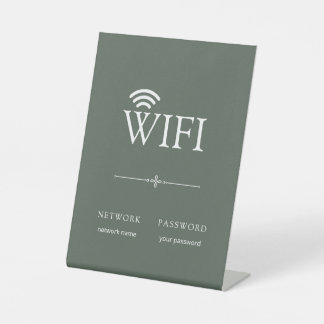 Modernes minimalistisches WLAN-Netzwerk-Passwort-S Sockelschild