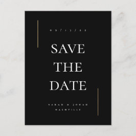 Modernes Minimum an Nicht-Foto Save the Date Ankündigungspostkarte