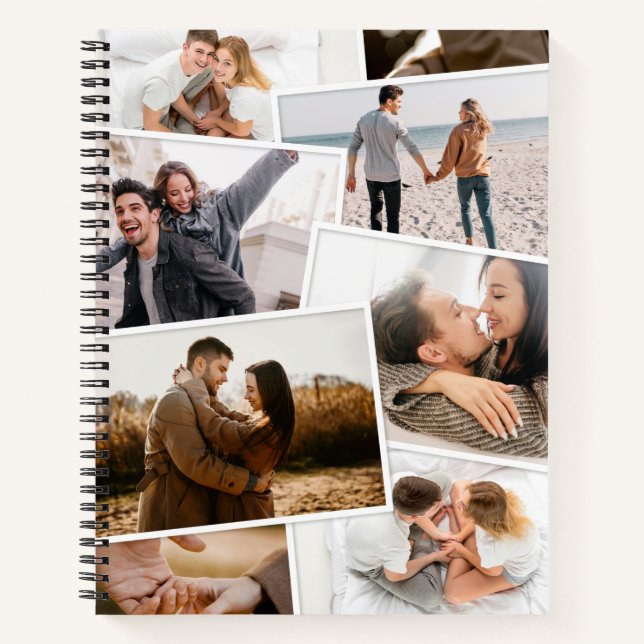 Modernes Minimum von 8 Foto elegant Notizbuch (Vorderseite)