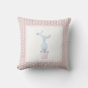 Modernes Mint-Geburtsbaby für Kinder Kakteen Pink Kissen