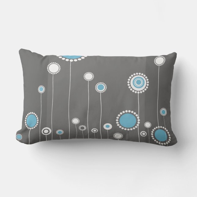 Modernes mit Blumenstilvolles Kissen Für Draußen (Vorderseite)