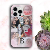 Modernes Mit Monogramm 6 Fotomaterial Rosa