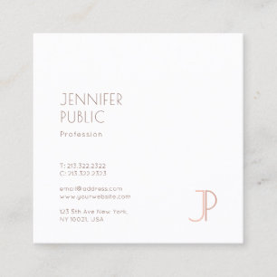 Modernes, Mit Monogramm, elegantes Template Quadratische Visitenkarte