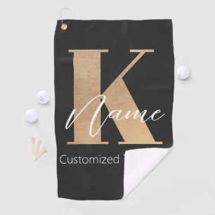 Modernes Mit Monogramm erstes K & Name Personalisi Golfhandtuch