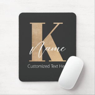 Modernes Mit Monogramm erstes K & Name Personalisi Mousepad