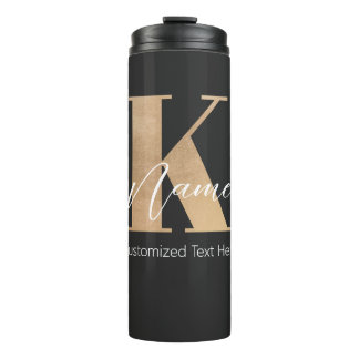 Modernes Mit Monogramm erstes K & Name Personalisi Thermosbecher