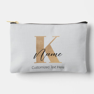 Modernes Mit Monogramm erstes K & Name Personalisi Zubehörtasche
