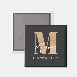 Modernes Mit Monogramm Erstklassiges M & Name Pers Magnet