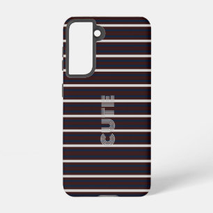 Modernes Mit Monogramm gestreiftes Material Samsung Galaxy Hülle