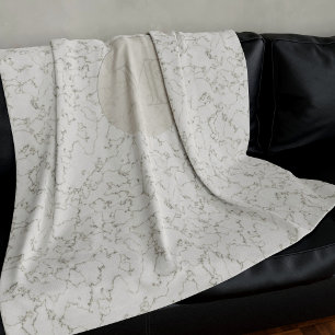 Modernes Mit Monogramm Marmor Fleecedecke