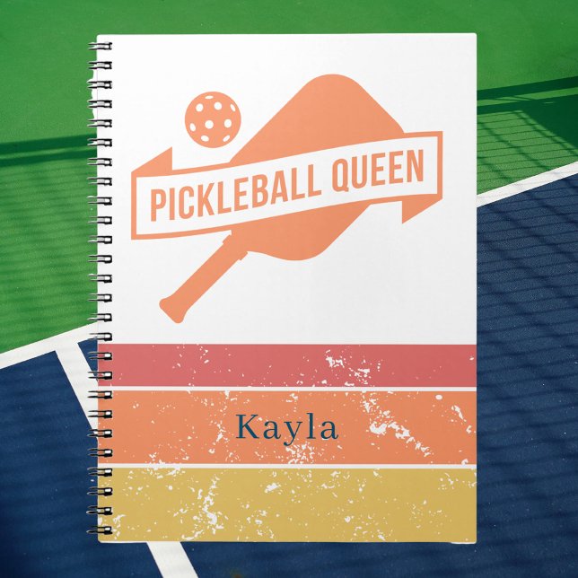Modernes Mit Monogramm Pickleball Notizblock (Von Creator hochgeladen)