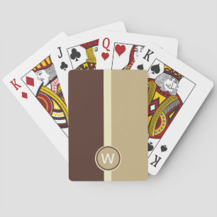 Modernes mit Monogramm Sahnekaffee und Schokolade Spielkarten