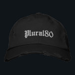 Modernes mit Monogramm Schwarz Bestickte Baseballkappe<br><div class="desc">Moderne mit Monogramm,  schwarz bestickte Baseballkappe.</div>