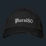 Modernes mit Monogramm Schwarz Bestickte Baseballkappe<br><div class="desc">Moderne mit Monogramm,  schwarz bestickte Baseballkappe.</div>