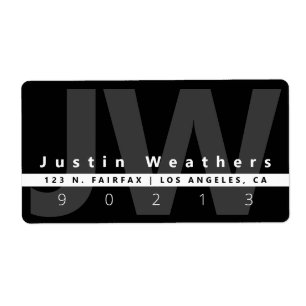 Modernes Mit Monogramm Schwarz-weiße und graue A