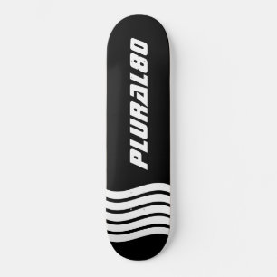 Modernes Mit Monogramm Schwarzweiß Skateboard