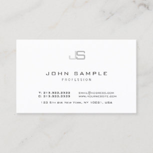Modernes Mit Monogramm Template Minimalistisch Visitenkarte