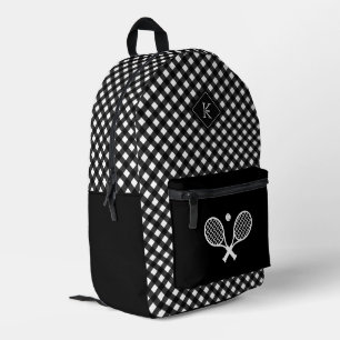 Modernes Mit Monogramm Tennis-Player-Kariertes Mus Bedruckter Rucksack