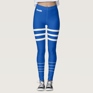 Modernes mit Monogramm Training in Blau Leggings