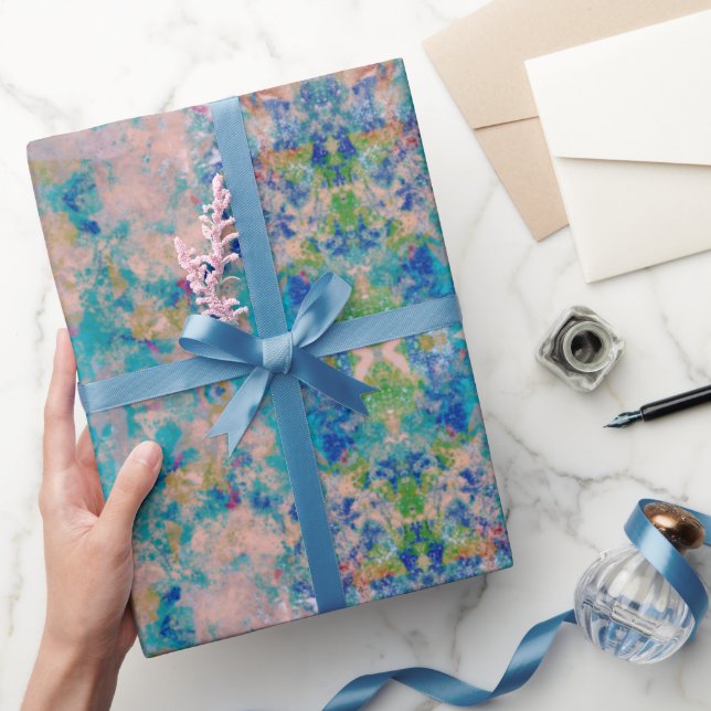 Modernes, mit Sangria-Farben Abstrakt Geschenkpapier (Schenken)