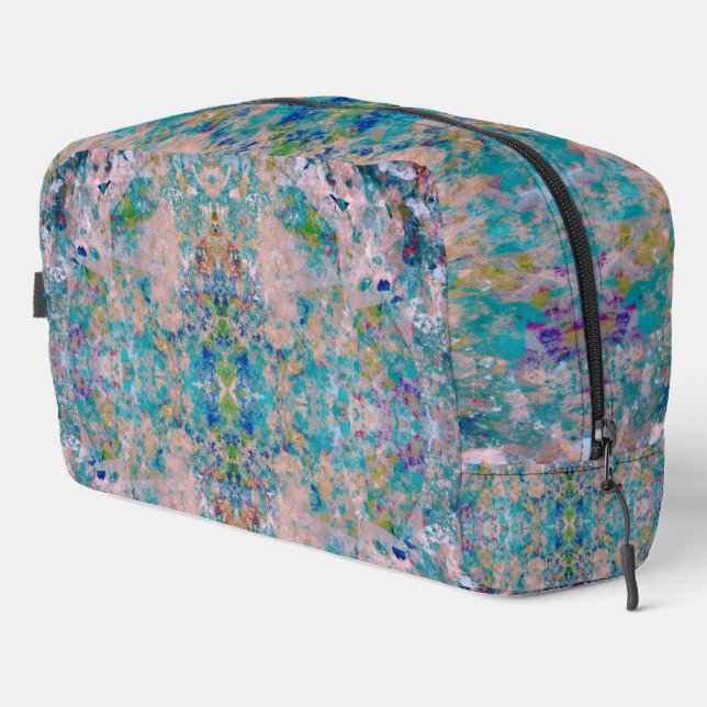 Modernes, mit Sangria-Farben Abstrakt Waschbeutel (Rechte Ecke)