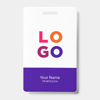 Modernes Mitarbeiter-Logo, Foto, QR-Code, Name Ind Ausweis