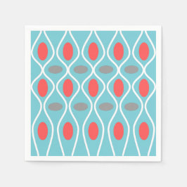 Modernes Mittelalter, Gezeitengeflechte, blau, rot Serviette